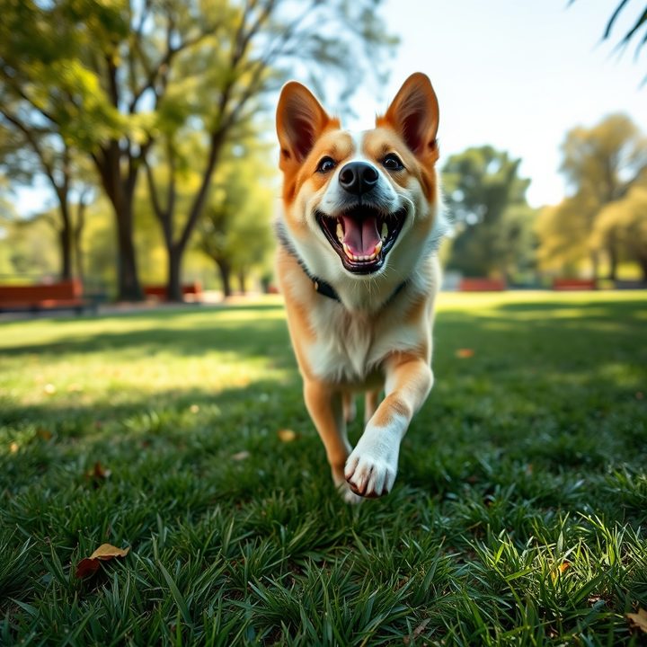 AI-generated key visual for a dog joint supplement ad